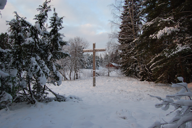 Kuva: Ristinpelto talvella pohjoisesta. Teija Tiitinen 25.11.2008