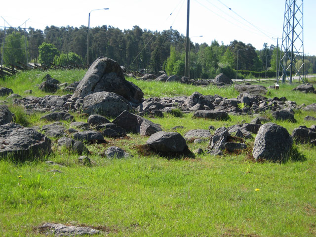 Kuva: Röykkiöitä Euran Luistarin kalmistoalueella Leena Koivisto 1.6.2009
