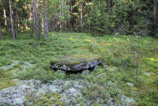Kuva: Kalvön kivipöytä kuvattuna luoteesta. CC BY 4.0 John Lagerstedt 7.8.2015