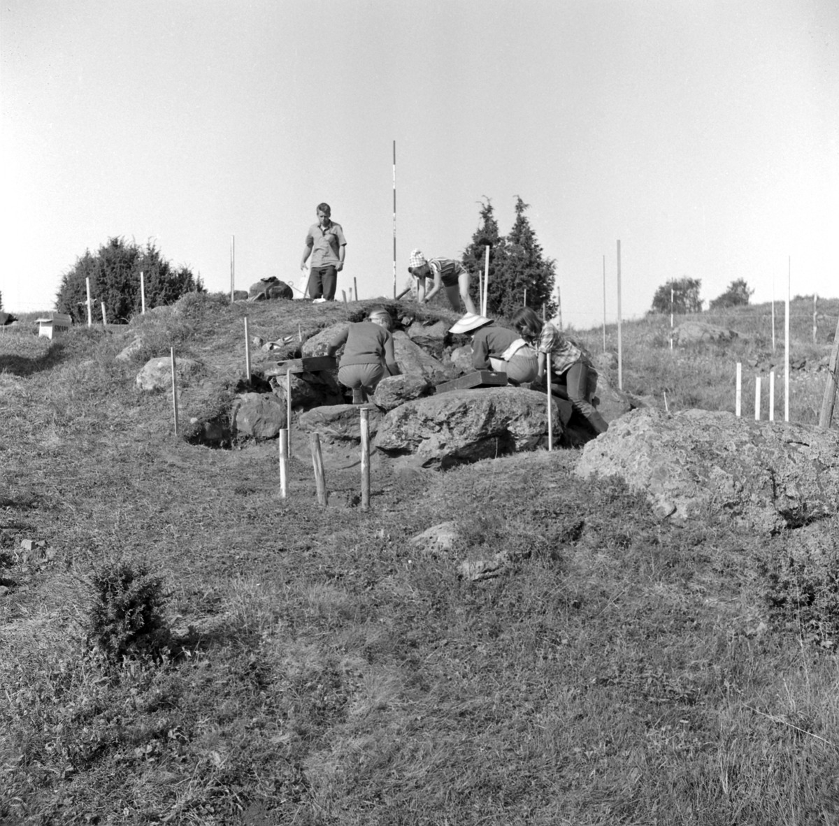 Retula, Myllymäki. Kaivauskuva, r.4. Jaakko Sarkamo 1967